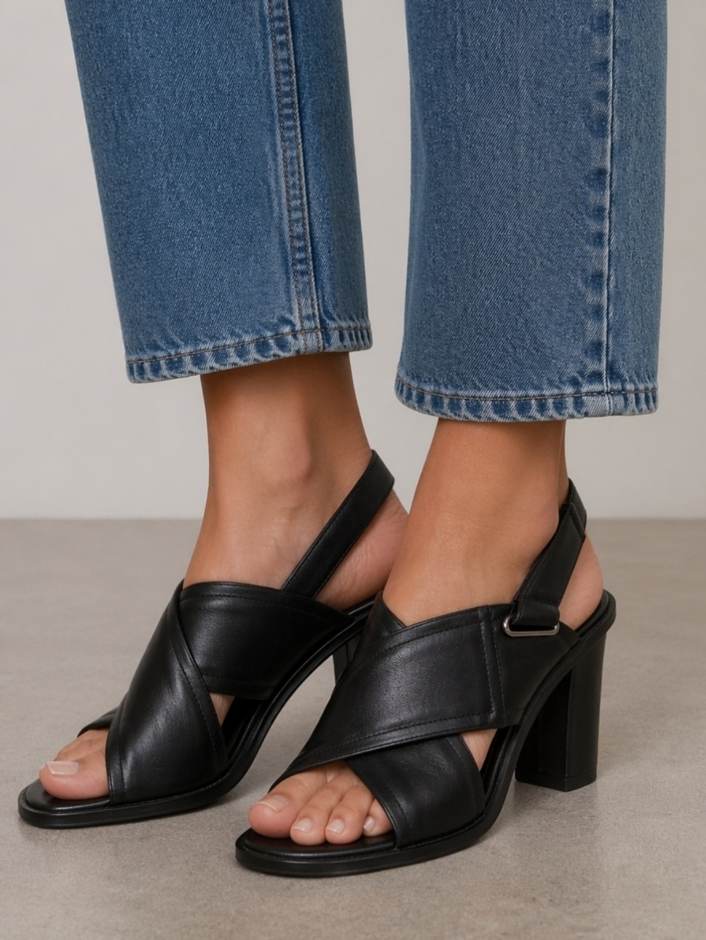 Tibi Cleo Women's Black Leather Heel Size 37